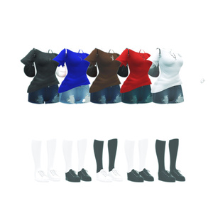 ❀•°[9アバター対応]Plain Set プレーンセット 【VRChat向け衣装モデル】  °•❀ 缩略图 14