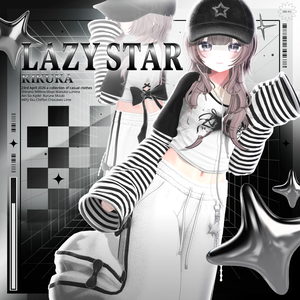 🖤🌟[16アバター対応]★Lazy Star★Set【VRChat向け衣装モデル】🌟🖤