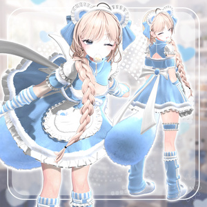 💙🤍[15アバター対応]💙🦝Pocomochi🤍Set【VRChat向け衣装モデル】💙 缩略图 3