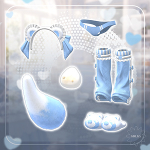 💙🤍[15アバター対応]💙🦝Pocomochi🤍Set【VRChat向け衣装モデル】💙 缩略图 10