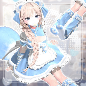 💙🤍[15アバター対応]💙🦝Pocomochi🤍Set【VRChat向け衣装モデル】💙 缩略图 2