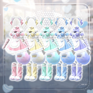 💙🤍[15アバター対応]💙🦝Pocomochi🤍Set【VRChat向け衣装モデル】💙 缩略图 8