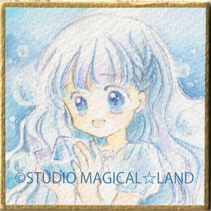 豆色紙・水晶と少女