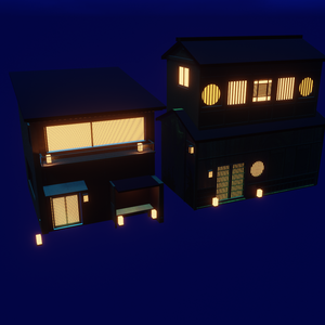和風な建物セット