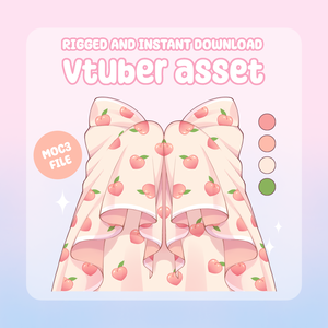 VTuber Asset - Rigged Peaches Blanket, moc3 File, Outfit for Vtuber Models and Streamers
