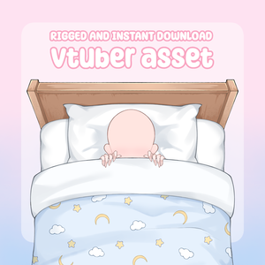 VTuber Asset - Rigged Comfy Bed, moc3 File, Outfit for Late Night Streaming, For Models and Streamers