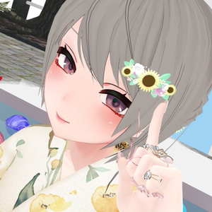 【VRChat】ひまわりの髪飾り【4種】#BREAK_3D 缩略图 4