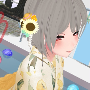 【VRChat】ひまわりの髪飾り【4種】#BREAK_3D 缩略图 3