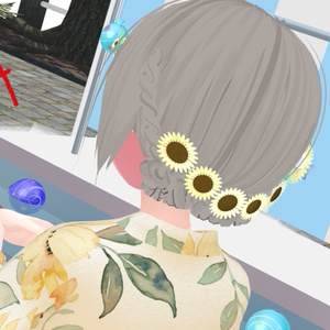 【VRChat】ひまわりの髪飾り【4種】#BREAK_3D 缩略图 2