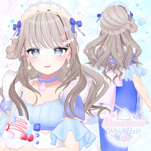 【髪型】Shuwa-Shuwa Whip Hair【VRChat】