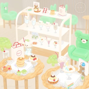 [For Avatar/World] MeloMelo Coffee Set [VRChat]