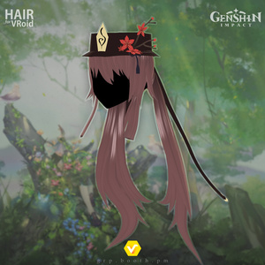 VRoid Hair [ VRoid用ヘアプリセット + Hat ]  - Hu Tao