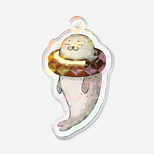 도넛에 빠진 물개 홀로그램 악키