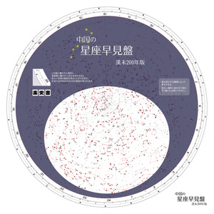 中国の星座早見盤 漢末200年版