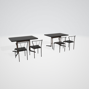3d ３dモデル　机　イス　レストラン　飲食店