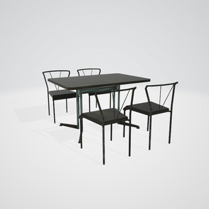 3dモデル　テーブル　イス