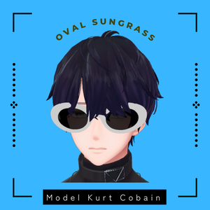 オーバルサングラス（カート・コバーンモデル）【3Dモデル】