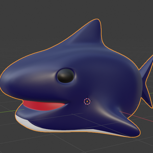 デフォルメな鮫（Blender）