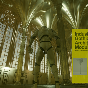 Industrial Gothic Architecture Modules x6