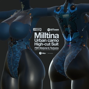 Milltina Urban camo High-cut suit  PBR Material / Textures
