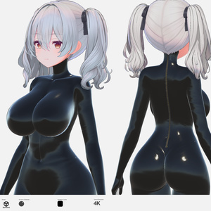 Latex Bodysuit Basic : PBR Material / Textures for Milltina