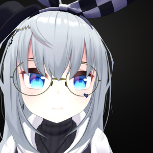 Antique style round glasses Accessory for VRchat