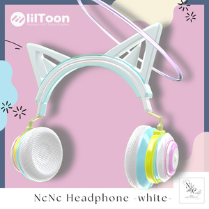 『NcNc Headphone -white-』ヘイロー・猫耳付きヘッドフォン【AudioLink対応】