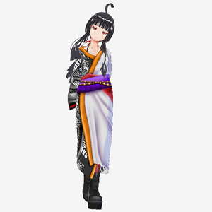 Vroid衣装　漢字プリント和装