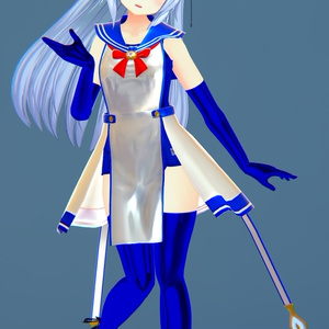 退魔セーラーきゃっと（lilToon、PhysBone、Modular Avatar設定済みファイル）