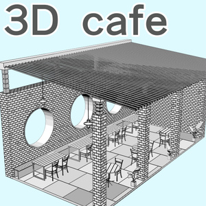 clipstudio用【3D】cafe