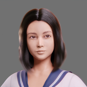 フォトリアル人物3Dモデル（Blenderフォーマット）