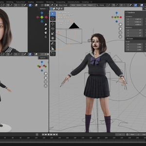 フォトリアル人物3Dモデル2用のテクスチャ