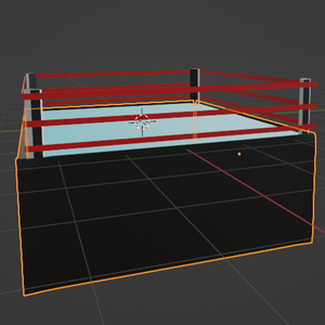 Boxing Ring Game Ready With Blender Physics