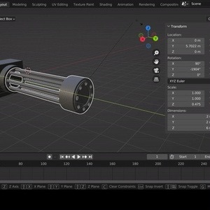 Modular Gatling Gun Game Ready/ VRC Ready Prop