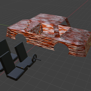 Low Poly Destroyed Car