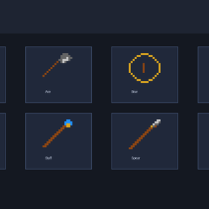 【CC0/商用利用可】2D ドット絵 武器アイコン 8種セット【Unity / GameMaker / TRPG 素材】