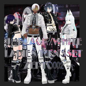 【Vroid texture】J13rock style/WHITE/BLACK/ZEPTO002