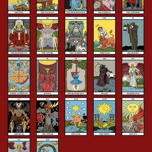 タロットカード 大アルカナ22枚セット (現代美術風デジタル素材