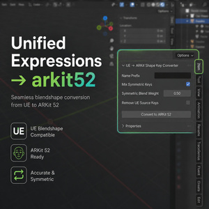 UE to ARKit Shape Key Converter — 無料アドオン