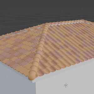 【Blenderアセット】WafuRoofSet - S型瓦セット