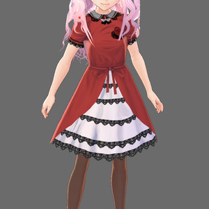 《VRoid》フリルワンピース