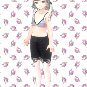 《VRoid》ゴシックパンツ黒