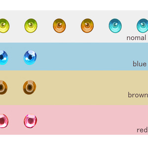 《VRoid用瞳テクスチャ》nomal eye、blue eye、brown eye、red eye