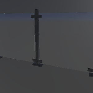 【VRChat想定】よくあるガラス柵【無料】