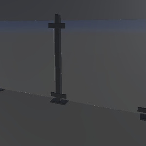 【VRChat想定】よくあるガラス柵【無料】