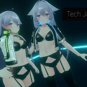 【桔梗ちゃん用】Tech Jacket【カラバリ5種】【シェイプキー対応】テックジャケット