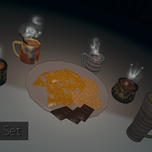 【VRChat向け】お菓子とお茶セット【無料】【パーティクル付き】