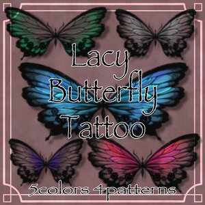 Lacy Butterfly Tattoo