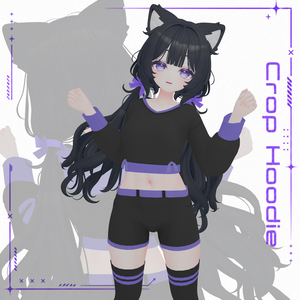 【Airi対応】Crop Hoodie 【VRChat衣装】