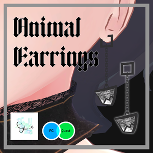 【VRChat想定】Animal Earrings